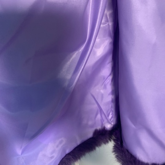 Purple plush faux fur jacket - Picture 2 of 3